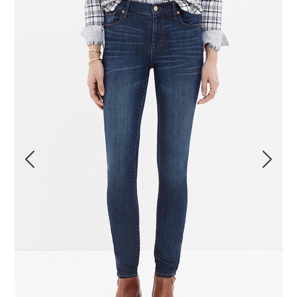 MADEWELL High Riser Skinny Denim Jean in Atlantic